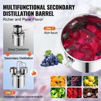 Dontalen 8gal Premium Still Distillery Kit Multi-Purpose Distillation Bucket Household Winery Carnivals Small Brewing Machine Set