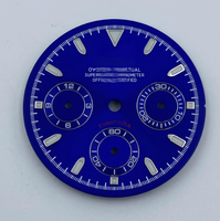BSQS Cadran Lumineux Vert Étanche en Acier Inoxydable 29,5 mm pour Pièces de Modification de Montre à Mouvement VK63