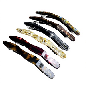 Korean Style Acetate Top <b>Clip</b> <b>Spring</b> Hair <b>Clip</b> Ponytail Holder Medium/Short/Thin Hair Pure Handmade Leopard Print Carton 11cm - Product Image 2