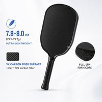 Raquette de paddle de qualité professionnelle, noyau de 14 mm, noyau de 12 mm, bordure en carbone 18K, épaisseur de 16 mm, qualité tournoi, 13 mm
