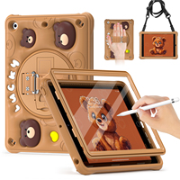 Étui de protection robuste pour tablette scolaire pour enfants, compatible avec iPad 9e génération 10,2 pouces 2021, coque pour filles