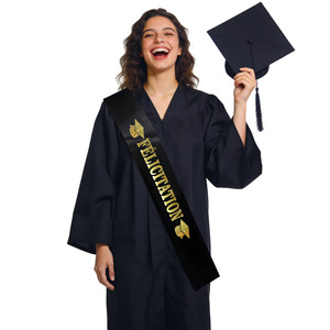 สายสะพายผ้าซาตินพร้อมตัวอักษรฟอยล์สีทองสำหรับแสดงความยินดีกับบัณฑิตชั้นปี 2026 เหมาะสำหรับบัณฑิตปริญญาตรีและปริญญาโท - Product Image 3