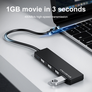 Nhỏ Xách Tay 4in1 <span class=keywords><strong>USB</strong></span> <span class=keywords><strong>Hub</strong></span> Docking Station với 4 <span class=keywords><strong>USB</strong></span> Cổng 2.0 <span class=keywords><strong>480Mbps</strong></span> cho Macbook Máy Tính Xách Tay <span class=keywords><strong>PC</strong></span> - Product Image 5