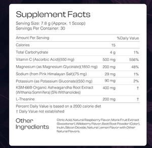 Cortisol Powder Drink Mix | Cortisol Supplements Cortisol Detox | Ashwagandha KSM 66, <strong>Magnesium</strong> <strong>Glycinate</strong>, L Theanine - Product Image 2
