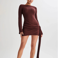 Robe d'été pour femmes de style européen et américain, nouvelle collection, robe en tricot sexy et élégante pour filles branchées