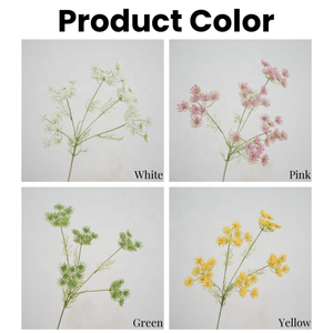Fleurs artificielles en dentelle de soie de haute qualité à 5 têtes, vertes et blanches, pour vase, bouquets de mariée, décoration de mariage à domicile - Product Image 3