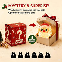 Jouet anti-stress de bureau, boîte surprise en forme de boulette de Noël à presser, texture cireuse simulée, jouet sensoriel pour adultes, cadeau