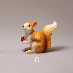 Figura realista de ardilla, adorno de animal en miniatura de resina para decoración de paisajes de bonsái - Product Image 2