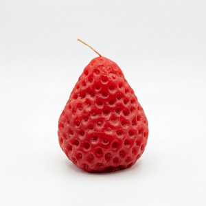 Large Strawberry Shaped Soy Wax Handmade Pillar <b>Candle</b> with Custom Color Fragrance <b>Long</b> Burning Time Decorative Private Label NF - Product Image 3
