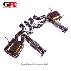 ביצועים גבוהים מלאים עבור c8z06 5.5l מערכת צינור פליטה חתול גב עם צלילים טובים 2020-2024 - Product Image 1