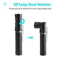 Lampe de poche rotative à lumière LED, Rechargeable, magnétique, usage extérieur, lampe-torche de chasse, aventure, lumens