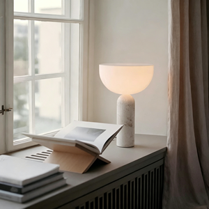 Decorative Luxury LED Marble <b>Glass</b> Bedside Table Lamp AC Powered Modern Eco-Friendly for Bedroom Home Office Marble <b>Desk</b> Light - Product Image 6