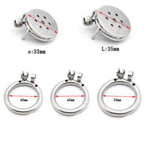 HG 대형 스테인레스 스틸 금속 소변 트레이 패치 음극 속박 기어 용 간단한 순결 음수 잠금 케이지 플레이트 - Product Image 4