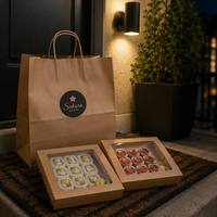 Boîte à sushi en kraft avec fenêtre extensible, conteneur jetable pour sushi japonais à emporter, boîte biodégradable sur mesure en gros