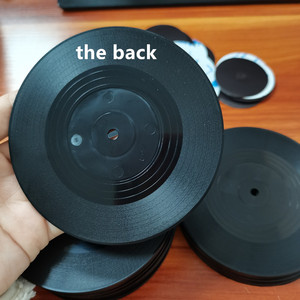 New Arrivals 2026 ABS Record Disk <strong>Coasters</strong> with Funny Labels <strong>Cool</strong> Creative Drink <strong>Coasters</strong> with Magnetic for Music Lovers - Product Image 2