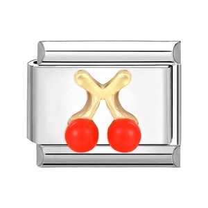 Module de breloques en acier de style italien à faire soi-même, accessoires de fabrication de bijoux, essentiels pour la création de bracelets à breloques personnalisés faits à la main - Product Image 6