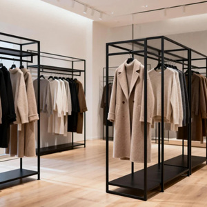 Nuovo Espositore Minimalista Dy Designing con Illuminazione LED Arancione e Bianca, Stand per Abbigliamento Femminile - Product Image 1