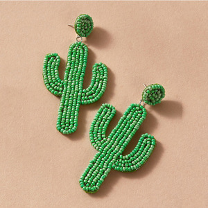 Orecchini nativi a buon mercato all'ingrosso gioielli di moda donna creativo geometrico con cuore quadrato fatto a mano Boho <span class=keywords><strong>Sead</strong></span> orecchini di perline - Product Image 5