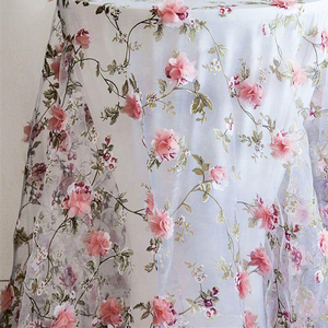 Nueva moda bordado Organza silla sombrero contraportada boda decoración Floral silla contraportada - Product Image 4