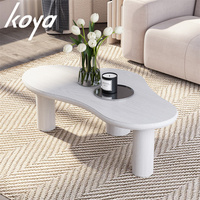 Nordique moderne Designer lumière créative crème nuage blanc spécial forme incurvée irrégulière meubles de salon Table basse latérale
