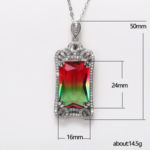 Collana con Ciondolo Vintage di Lusso a Colore Sfumato per Donne, Catena Elegante per la Clavicola - Product Image 3