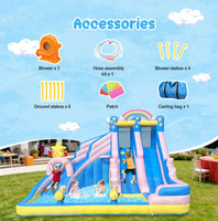 Châteaux gonflables de vente directe d'usine pour garçons et filles, idéaux pour les fêtes en extérieur avec toboggan et piscine à pataugeoire pour l'été