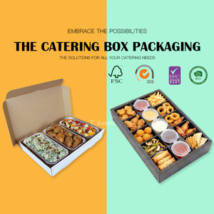 <span class=keywords><strong>2026</strong></span>年定制外卖批发彩色翻盖纸盒派对巧克力最爱拼盘盒餐饮包装拼盘盒 - Product Image 2