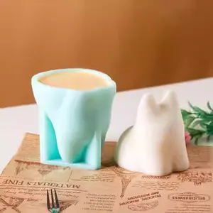 Molde de silicona para pudín hinchable de conejo y gato de silicona de grado alimenticio para hacer pasteles de leche Yelly