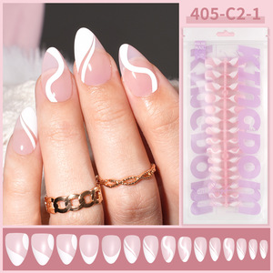 <span class=keywords><strong>Uñas</strong></span> Postizas Francesas en Oferta, <span class=keywords><strong>Uñas</strong></span> de <span class=keywords><strong>Almendra</strong></span> <span class=keywords><strong>Cortas</strong></span> sin Rastro, Piezas de Manicura Prefabricadas, <span class=keywords><strong>Uñas</strong></span> Removibles - Product Image 6