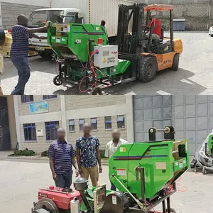 Máquina de corte e embalagem redonda automática, mini varal silagem silenciosa para embalagem kenya