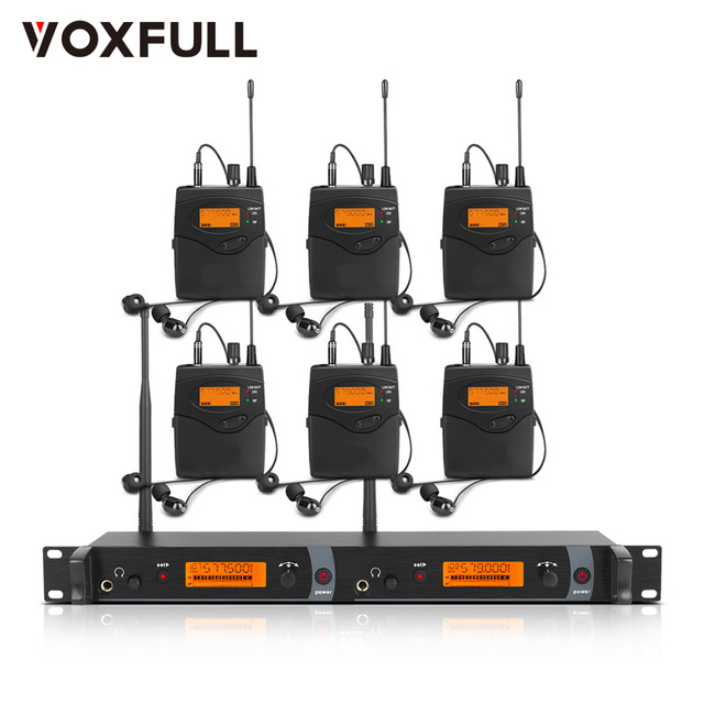 Voxfull DM2000 Professional Stage 6 Channel Wireless Ear Return Monitoring System