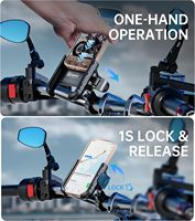 Support de téléphone pour vélo à dégagement rapide Kewig, support de téléphone pour moto avec base de montage en alliage d'aluminium, support de téléphone pour vélo et scooter