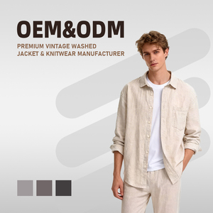 <span class=keywords><strong>Camicia</strong></span> da <span class=keywords><strong>Uomo</strong></span> a Maniche Lunghe Business Casual in Cotone e <span class=keywords><strong>Lino</strong></span> di Flanella con Design Artistico per Primavera Estate - Product Image 1