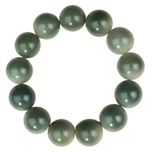 Green Bodhi Seed <b>Bracelet</b> 18mm Single Strand Hand Polished Natural Stone Religious Ceremonies Unisex Jewelry - Product Image 5