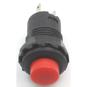 12,5 MM Agujero de montaje 1A 250VAC SPST Mini interruptores pulsadores Normal <span class=keywords><strong>cerrado</strong></span> (NC) Tapa roja Interruptor de botón <span class=keywords><strong>pulsador</strong></span> momentáneo - Product Image 3