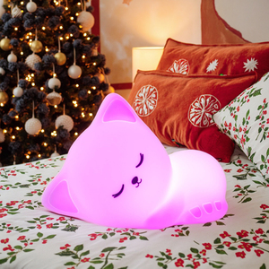 <span class=keywords><strong>Veilleuse</strong></span> LED en silicone pour bébé Kitty Baby, mini télécommande, pour la chambre de bébé, cadeau pour maman et enfants - Product Image 1