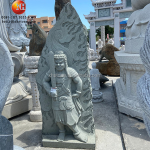 Tượng Phật Đứng Acala Fudo Acalanatha Điêu Khắc Đá Xanh Lá Cây Lớn Ngoài Trời Phong Cách Nhật Bản - Product Image 3