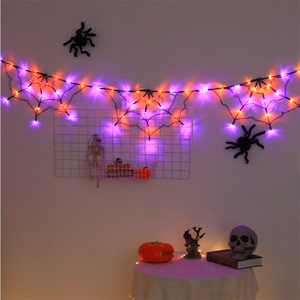 Halloween Spider Web LED String Lights for Halloween Costume Contest Venue Decor Spooky Themed Ambient Lighting Supplies - Product Image 2