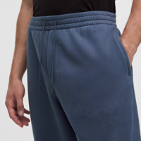 Pantalon de jogging élastique pour homme avec cordon de serrage, logo personnalisé, en molleton bouclette respirant avec poche arrière, fabrication ODM