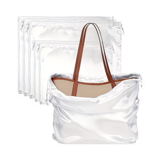 Bolsa <span class=keywords><strong>de</strong></span> Satén con Cordón, Ecológica, Reciclable, Lavable, con Logotipo Personalizado al por Mayor, Bolsa <span class=keywords><strong>de</strong></span> Embalaje <span class=keywords><strong>de</strong></span> Lujo, MOQ Bajo - Product Image 1