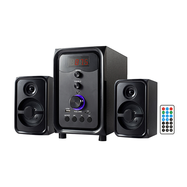 Latest Style 2.1 Multimedia Portable Home Theater Surround Stereo Speaker with Remote,Led Light Display