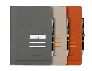 A5 Tùy Chỉnh Màu Đen Notepad Tạp Chí Kế Hoạch Máy Tính Xách Tay Kinh Doanh Nhật Ký Với Túi Phía Trước Và Thẻ Túi Cho Quà Tặng