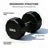 MZ Y1108 Haltère à douze pans en acier et TPU, réglable, résistant à l'usure, haute qualité, 2,5 kg-50 kg, équipement de fitness pour les bras et le corps