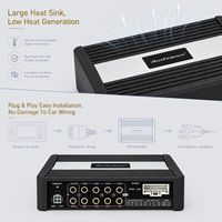 Amplificateur de voiture 4 canaux classe D avec processeur DSP 8 canaux intégré et égaliseur 31 bandes pour autoradio d'usine
