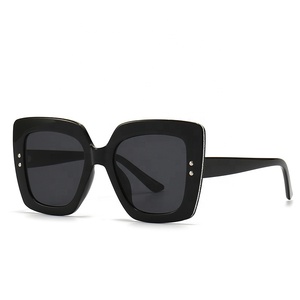 2025 nuevas gafas de sol de gran tamaño transfronterizas personalizables moda Retro marco grande brillo decoración cuadrado Unisex gafas de sol - Product Image 4