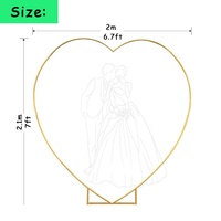 Support d'arche en métal en forme de cœur avec base, cadre d'arche de ballons d'amour pour les décorations de mariage et de demande en mariage