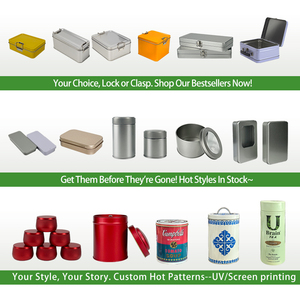 Vuông Hộp Quà Tặng đóng gói hộp đơn giản tinplate cấp thực phẩm có thể tái chế UV tráng Nắp trà đường cà phê container sô cô la hộp - Product Image 4