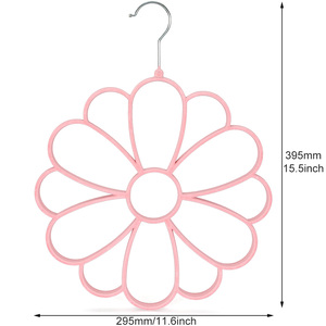 LINDON 13 trous forme de fleur coloré velours foulards support ceinture Hijab cintres - Product Image 2