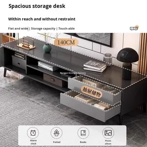 Mobile TV in Legno Minimalista Moderno 2025 con LED di Lusso, Mobile Contenitore da Terra per <span class=keywords><strong>Soggiorno</strong></span> Piccolo - Product Image 3