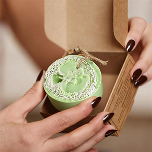 Exfoliating Sea <b>Loofah</b> Soap Green Tea Cucumber Scent Natural Fragrance Bath Body Bar Hydrating Moisturizing Triple-Milled Luxury - Product Image 6